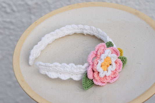 Detská háčkovaná čelenka I.