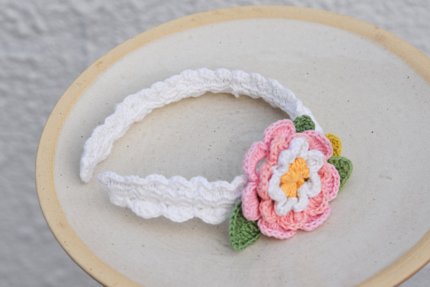 Detská háčkovaná čelenka I.